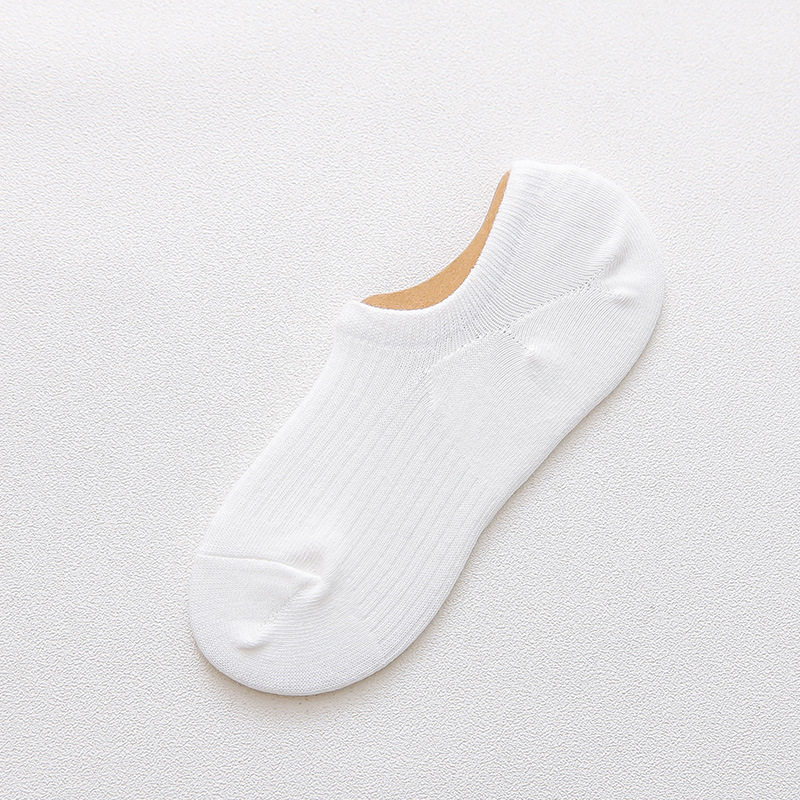 Japanese Socks Female Ms. Thin Section Solid Color Cotton Socks Bars Absorbent Silicone Non-slip Socks Female